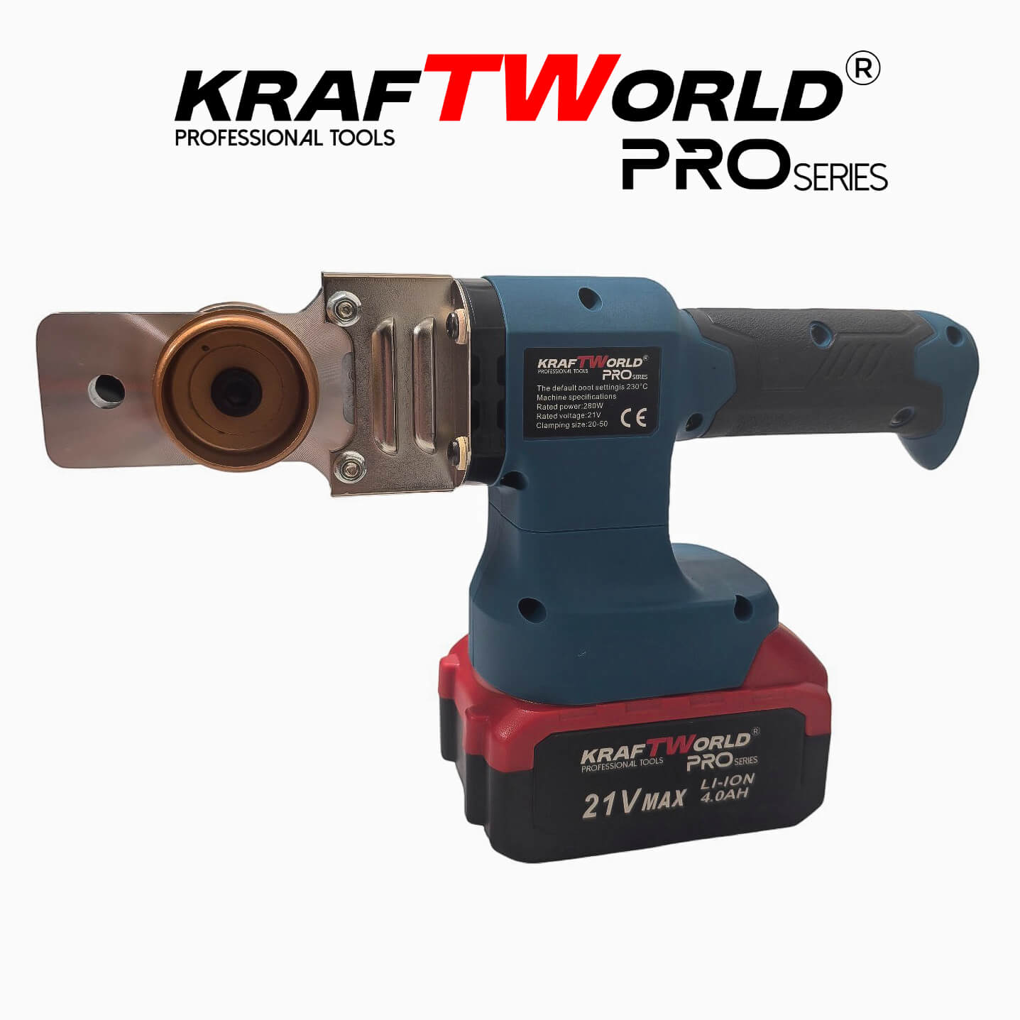 Акумулаторен Поялник Лепачка за ППР Тръби KraftWorld 21V с 5 Накрайника АКУМУЛАТОРНИ ИНСТРУМЕНТИ Акумулаторен Поялник Лепачка за ППР Тръби KraftWorld 21V с 5 Накрайника