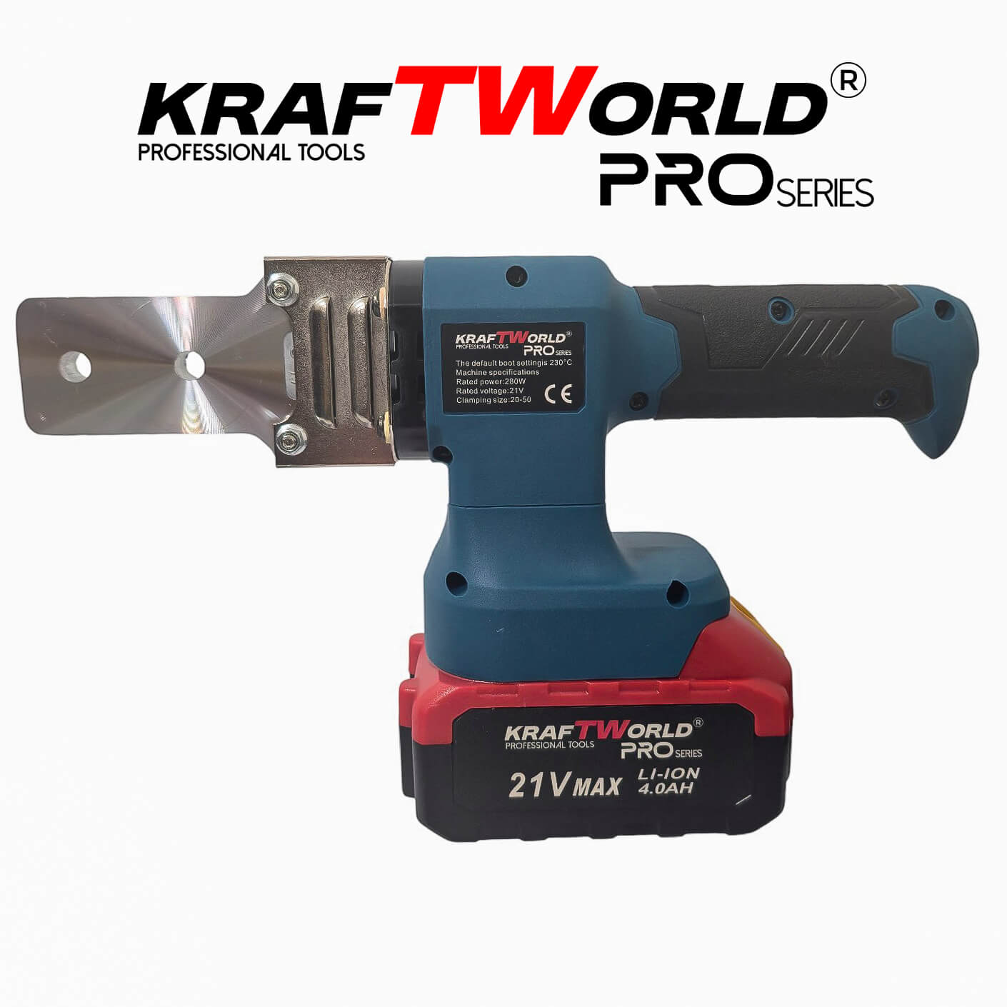 Акумулаторен Поялник Лепачка за ППР Тръби KraftWorld 21V с 5 Накрайника АКУМУЛАТОРНИ ИНСТРУМЕНТИ Акумулаторен Поялник Лепачка за ППР Тръби KraftWorld 21V с 5 Накрайника