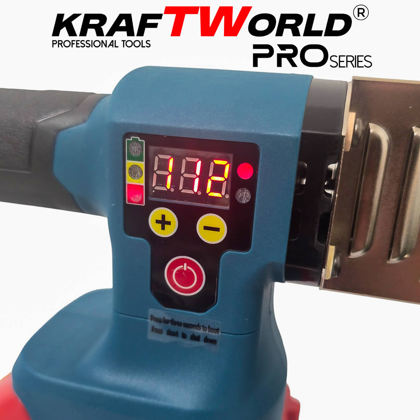 Акумулаторен Поялник Лепачка за ППР Тръби KraftWorld 21V с 5 Накрайника АКУМУЛАТОРНИ ИНСТРУМЕНТИ Акумулаторен Поялник Лепачка за ППР Тръби KraftWorld 21V с 5 Накрайника
