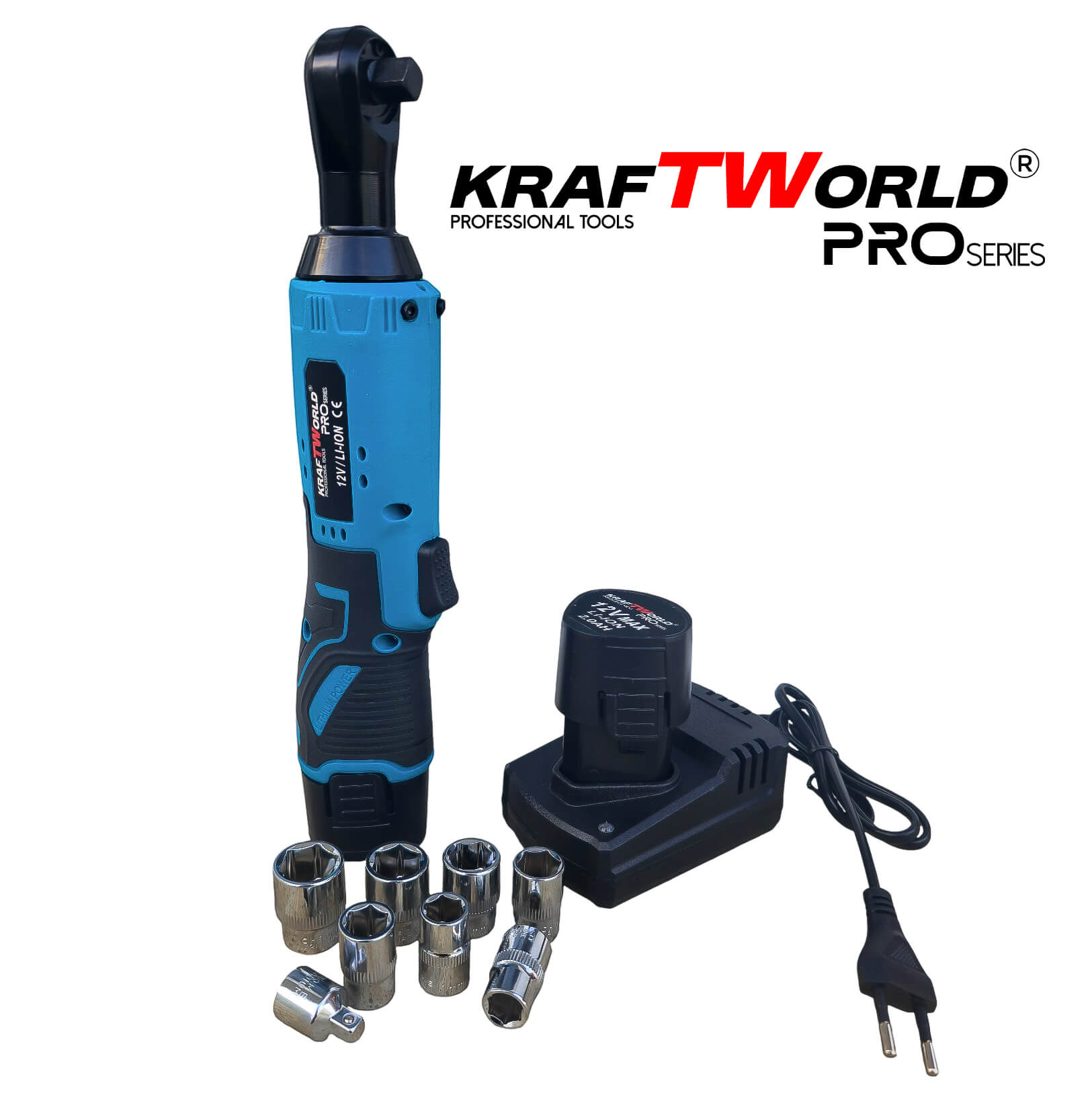 Акумулаторна тресчотка KraftWorld 3/8″ 68Nm – комплект с куфар, с две батерии 12V АВТО Акумулаторна тресчотка KraftWorld 3/8″ 68Nm – комплект с куфар, с две батерии 12V