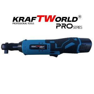 Акумулаторна тресчотка KraftWorld 3/8″ 68Nm – комплект с куфар, с две батерии 12V