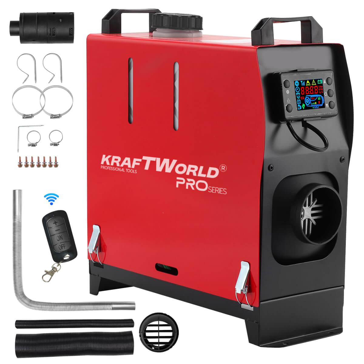 Преносима Суха Дизелова Печка KraftWorld PRO 8kW – за кемпери, бусове и гаражи 12V / 24V / 220V АВТО Преносима Суха Дизелова Печка KraftWorld PRO 8kW – за кемпери, бусове и гаражи 12V / 24V / 220V