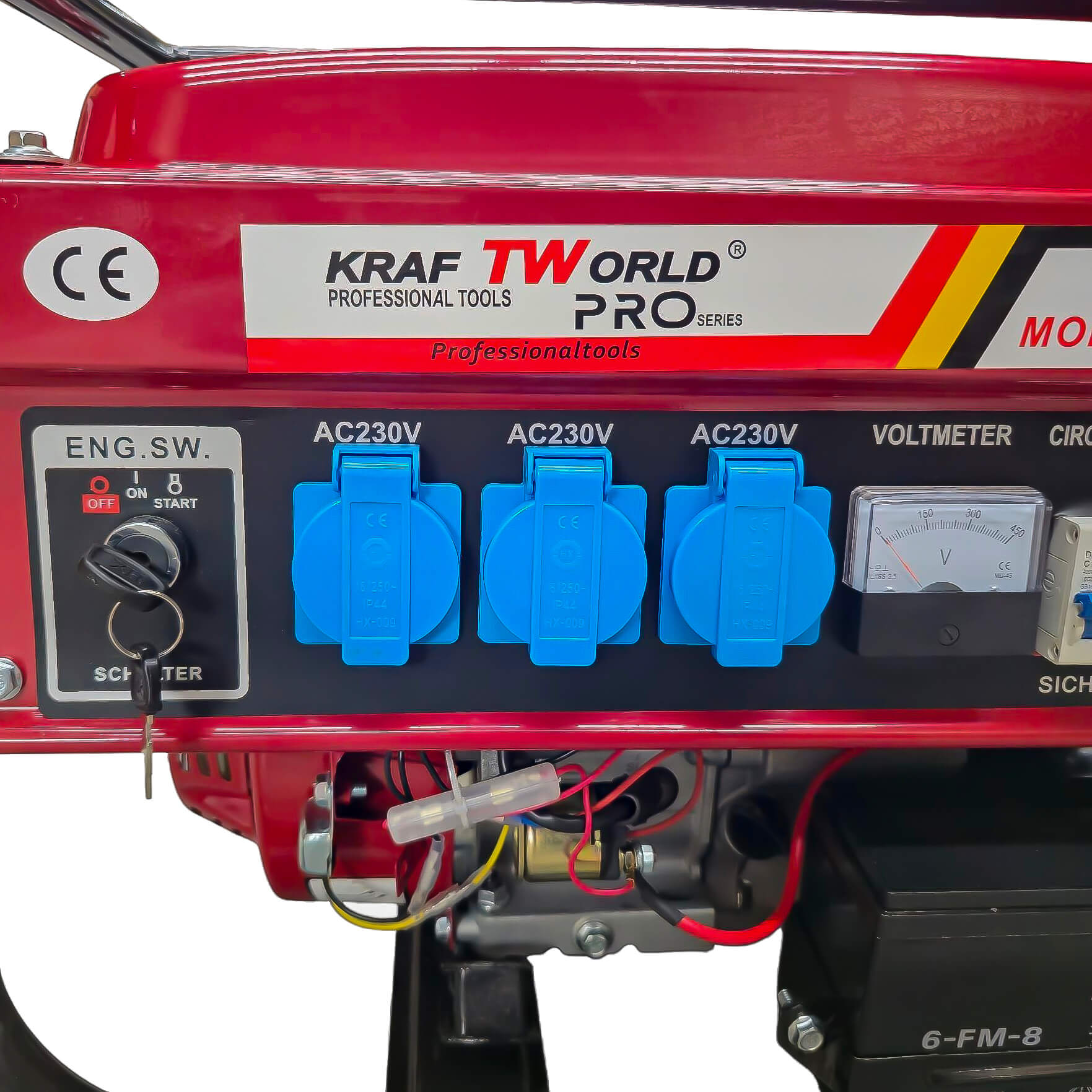 Четиритактов Бензинов генератор 4.5 kW с дистанционно запалване KraftWorld PRO Агрегат за ток с електрически старт и акумулатор ГЕНЕРАТОРИ Четиритактов Бензинов генератор 4.5 kW с дистанционно запалване KraftWorld PRO Агрегат за ток с електрически старт и акумулатор