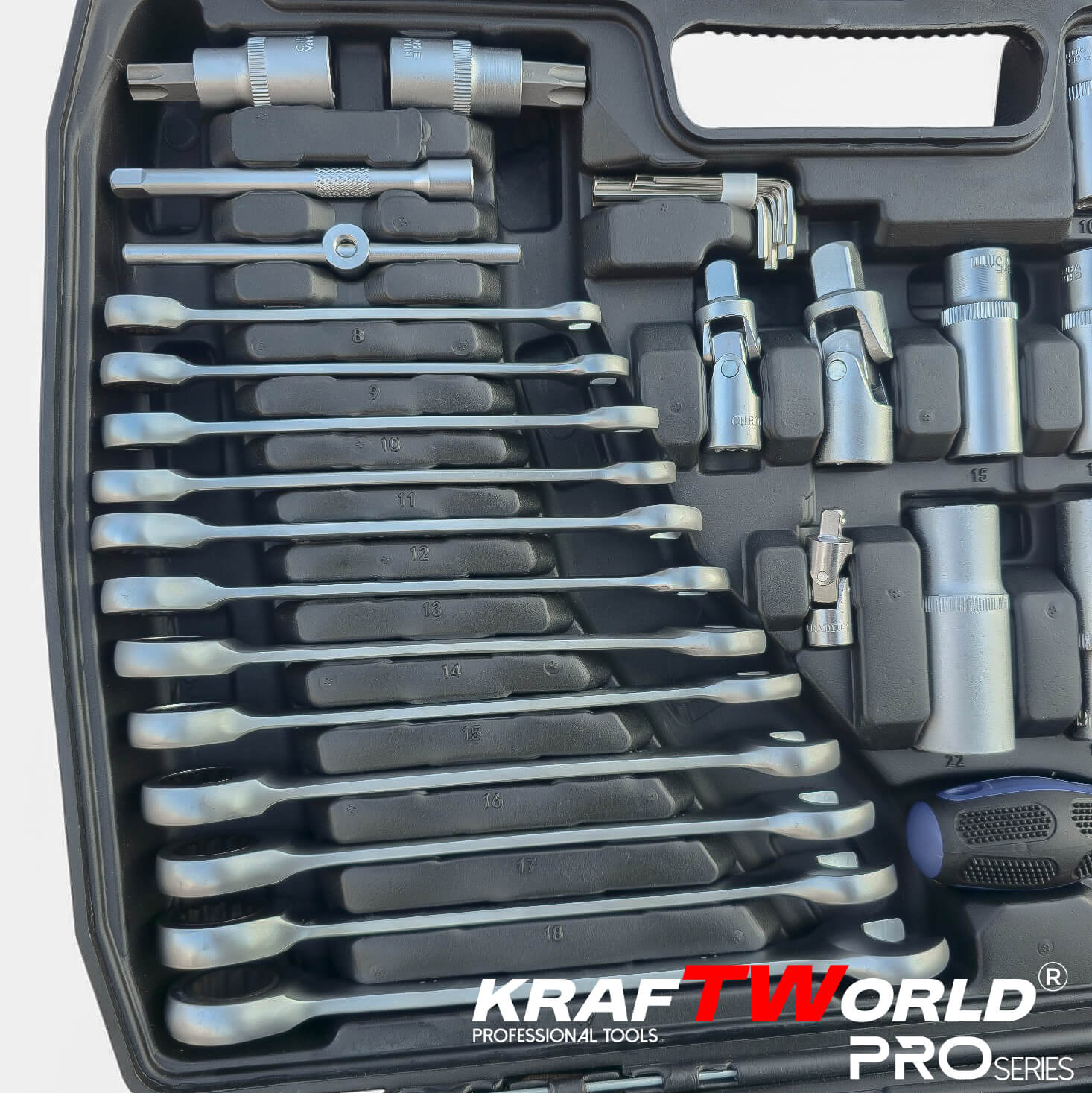 Професионално Гедоре 216 части KraftWorld PRO от CR-V Стомана с Инструменти и Тресчотни Звездогаечни Ключове 1/4″, 3/8″ и 1/2″ АВТО Професионално Гедоре 216 части KraftWorld PRO от CR-V Стомана с Инструменти и Тресчотни Звездогаечни Ключове 1/4″, 3/8″ и 1/2″