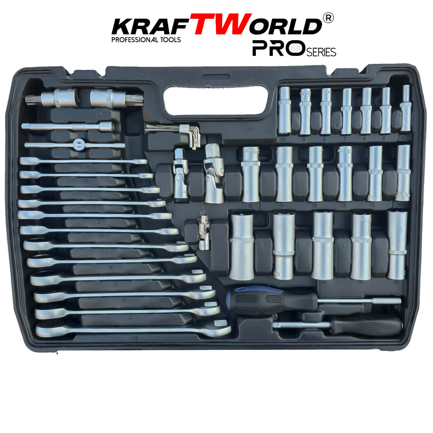 Професионално Гедоре 216 части KraftWorld PRO от CR-V Стомана с Инструменти и Тресчотни Звездогаечни Ключове 1/4″, 3/8″ и 1/2″ АВТО Професионално Гедоре 216 части KraftWorld PRO от CR-V Стомана с Инструменти и Тресчотни Звездогаечни Ключове 1/4″, 3/8″ и 1/2″