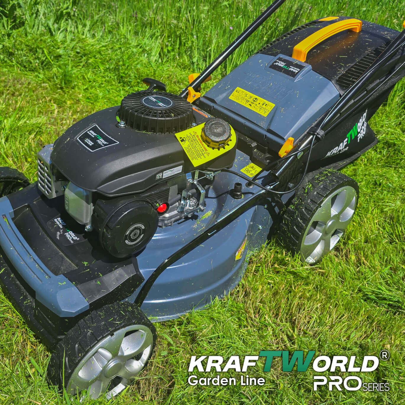 Мощна Бензинова Самоходна Косачка за Трева 172cc KraftWorld 5в1 с Регулируема Височина ГРАДИНСКИ ИНСТРУМЕНТИ Мощна Бензинова Самоходна Косачка за Трева 172cc KraftWorld 5в1 с Регулируема Височина