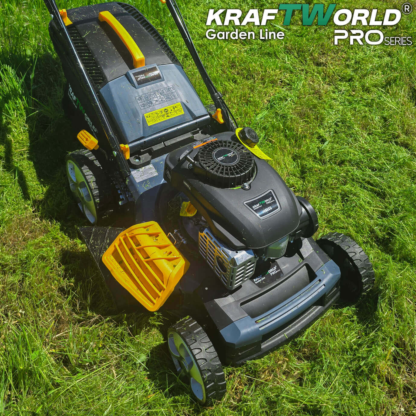Мощна Бензинова Самоходна Косачка за Трева 172cc KraftWorld 5в1 с Регулируема Височина ГРАДИНСКИ ИНСТРУМЕНТИ Мощна Бензинова Самоходна Косачка за Трева 172cc KraftWorld 5в1 с Регулируема Височина