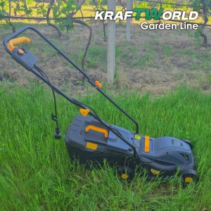 Електрическа Косачка KraftWorld Garden Line 1800W с Ширина 320мм Регулиране на Височината на Косене и 25L Кош ГРАДИНСКИ ИНСТРУМЕНТИ Електрическа Косачка KraftWorld Garden Line 1800W с Ширина 320мм Регулиране на Височината на Косене и 25L Кош