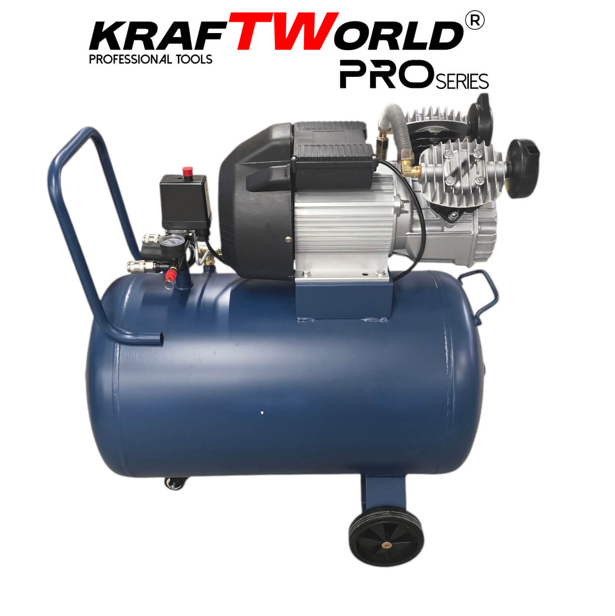 Маслен Компресор за въздух 100L KraftWorld с мощен 2200W мотор – 400 л/мин, 8 bar АВТО Маслен Компресор за въздух 100L KraftWorld с мощен 2200W мотор – 400 л/мин, 8 bar