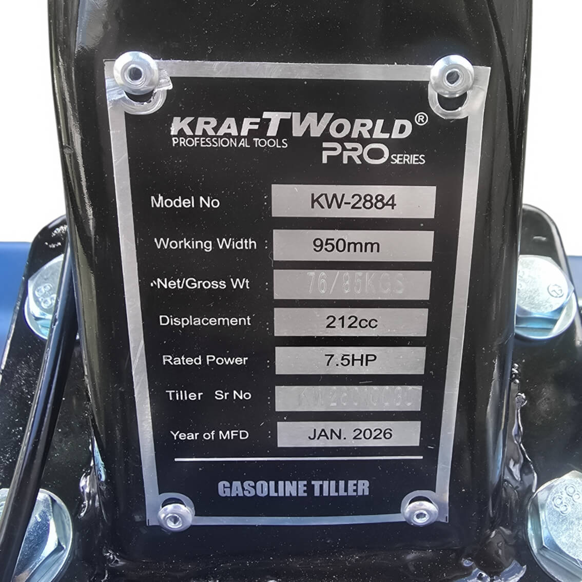 Бензинова мотофреза KraftWorld PRO Series 7.5HP 212cc, 2+1 скорости, 950мм ГРАДИНСКИ ИНСТРУМЕНТИ Бензинова мотофреза KraftWorld PRO Series 7.5HP 212cc, 2+1 скорости, 950мм