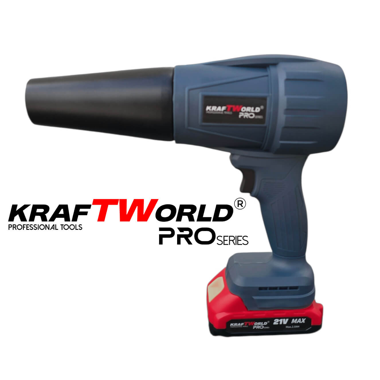 Акумулаторна Турбо Духалка KraftWorld PRO 21V с 3 Приставки и Батерия АКУМУЛАТОРНИ ИНСТРУМЕНТИ Акумулаторна Турбо Духалка KraftWorld PRO 21V с 3 Приставки и Батерия