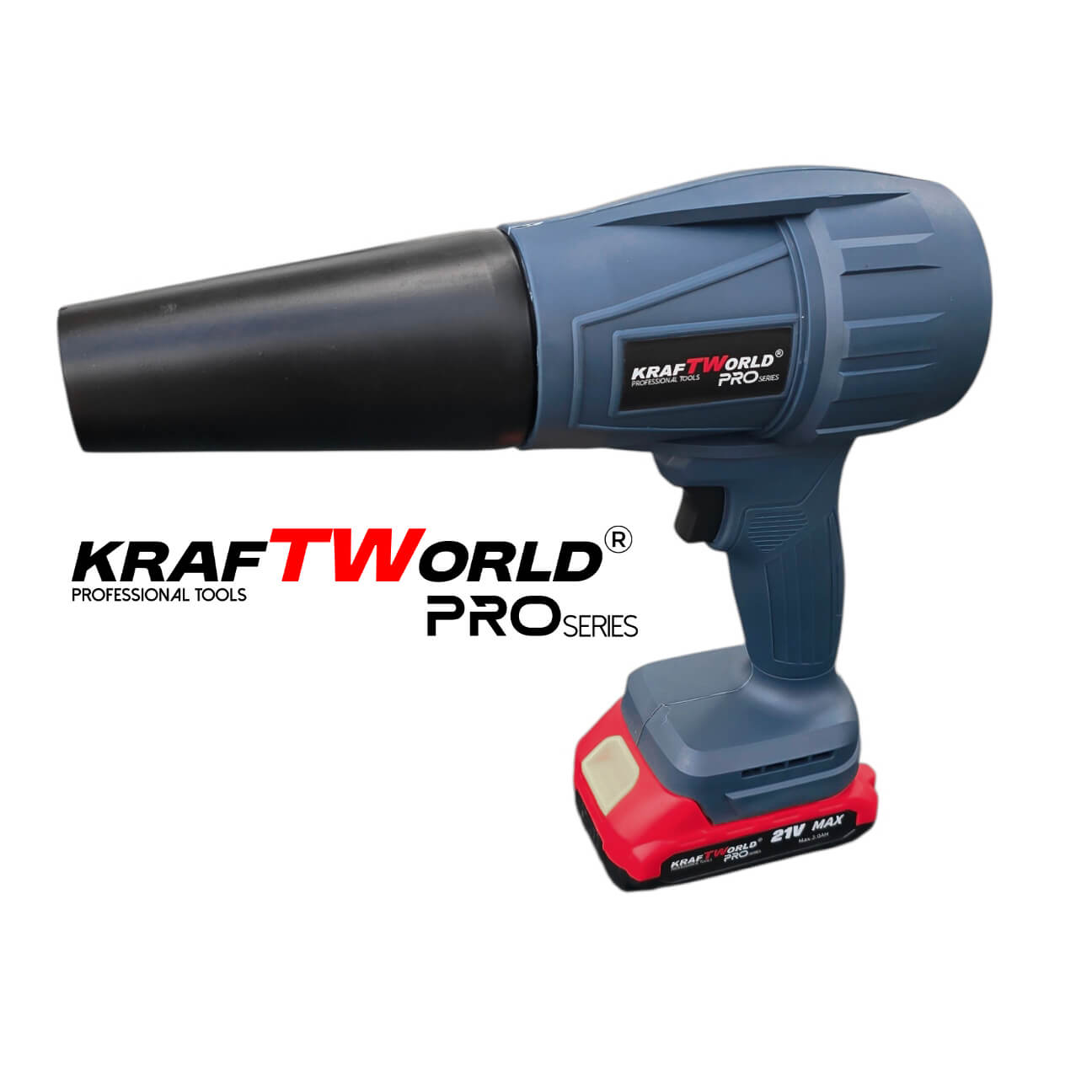 Акумулаторна Турбо Духалка KraftWorld PRO 21V с 3 Приставки и Батерия АКУМУЛАТОРНИ ИНСТРУМЕНТИ Акумулаторна Турбо Духалка KraftWorld PRO 21V с 3 Приставки и Батерия