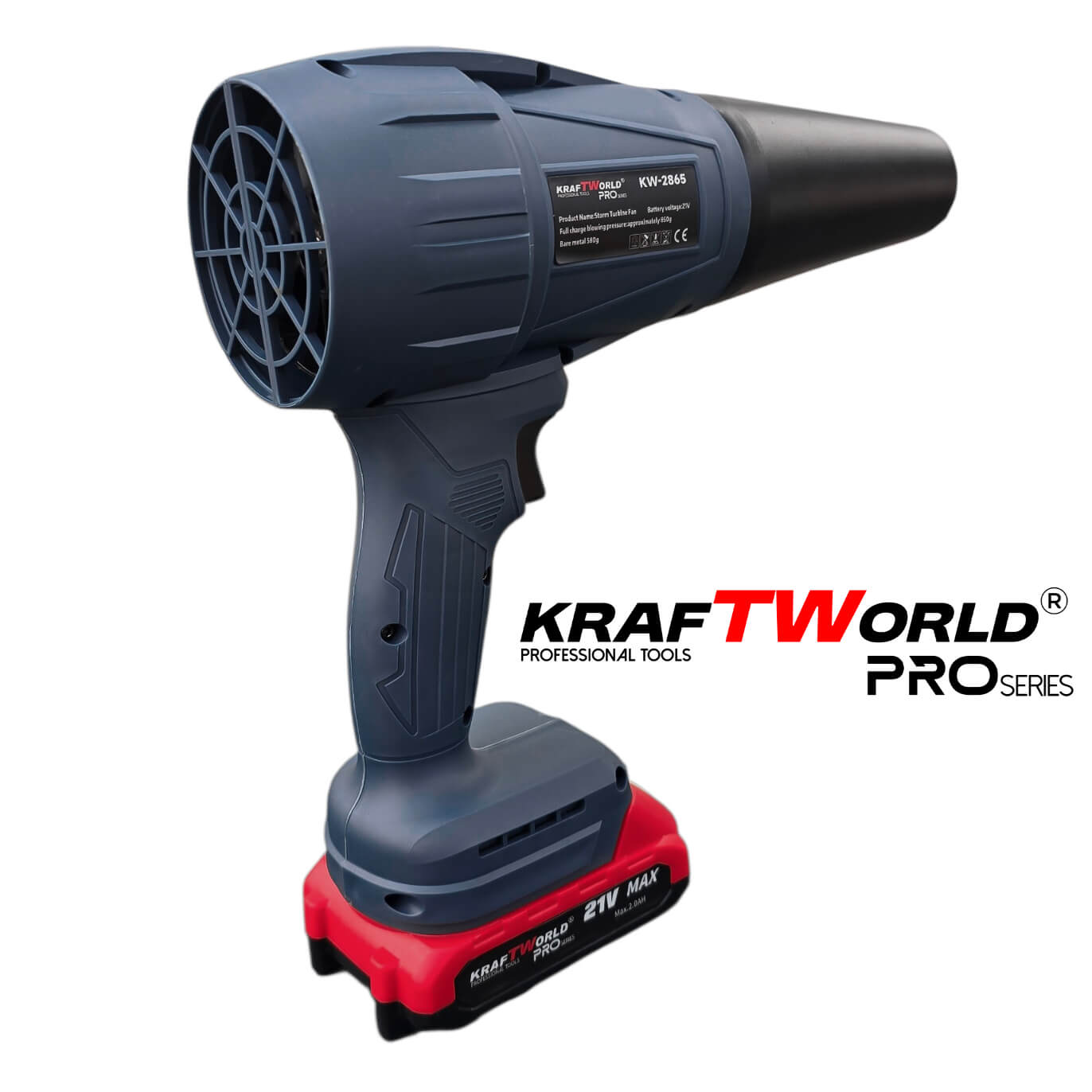 Акумулаторна Турбо Духалка KraftWorld PRO 21V с 3 Приставки и Батерия АКУМУЛАТОРНИ ИНСТРУМЕНТИ Акумулаторна Турбо Духалка KraftWorld PRO 21V с 3 Приставки и Батерия
