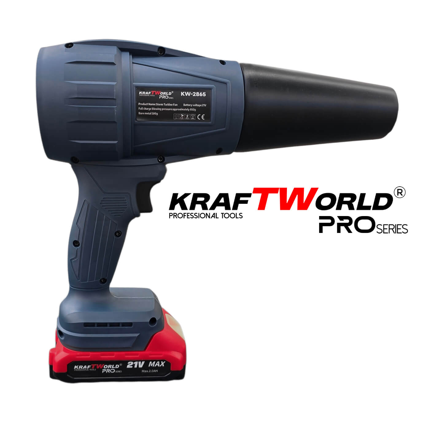 Акумулаторна Турбо Духалка KraftWorld PRO 21V с 3 Приставки и Батерия АКУМУЛАТОРНИ ИНСТРУМЕНТИ Акумулаторна Турбо Духалка KraftWorld PRO 21V с 3 Приставки и Батерия