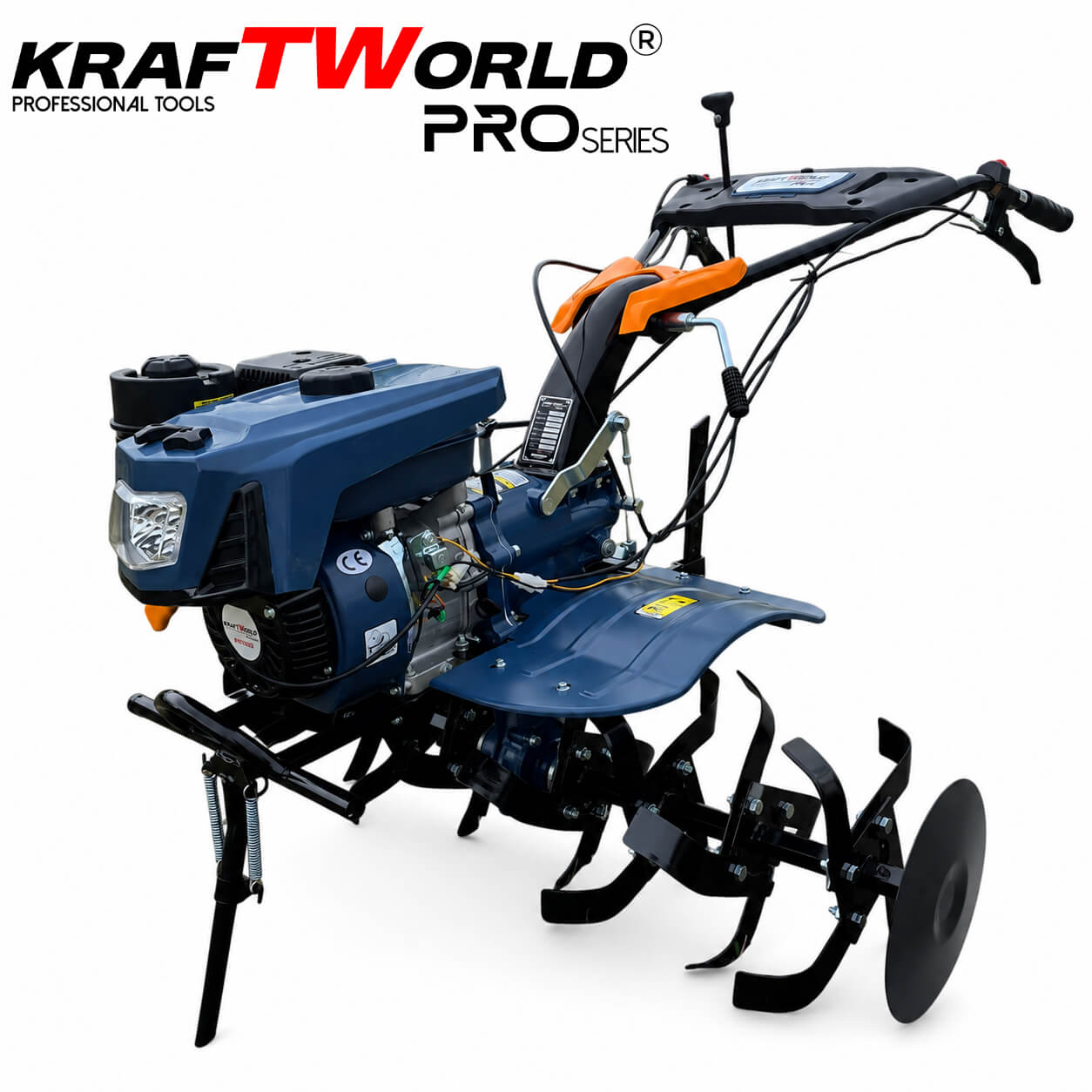Бензинова мотофреза KraftWorld PRO Series 7.5HP 212cc, 2+1 скорости, 950мм ГРАДИНСКИ ИНСТРУМЕНТИ Бензинова мотофреза KraftWorld PRO Series 7.5HP 212cc, 2+1 скорости, 950мм