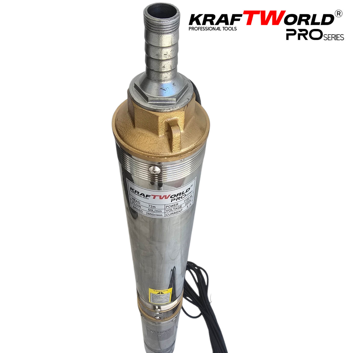 Сондажна Помпа KraftWorld PRO 1100W, 72м и 50L/min с Турбинна Система ДВОР И ГРАДИНА Сондажна Помпа KraftWorld PRO 1100W, 72м и 50L/min с Турбинна Система