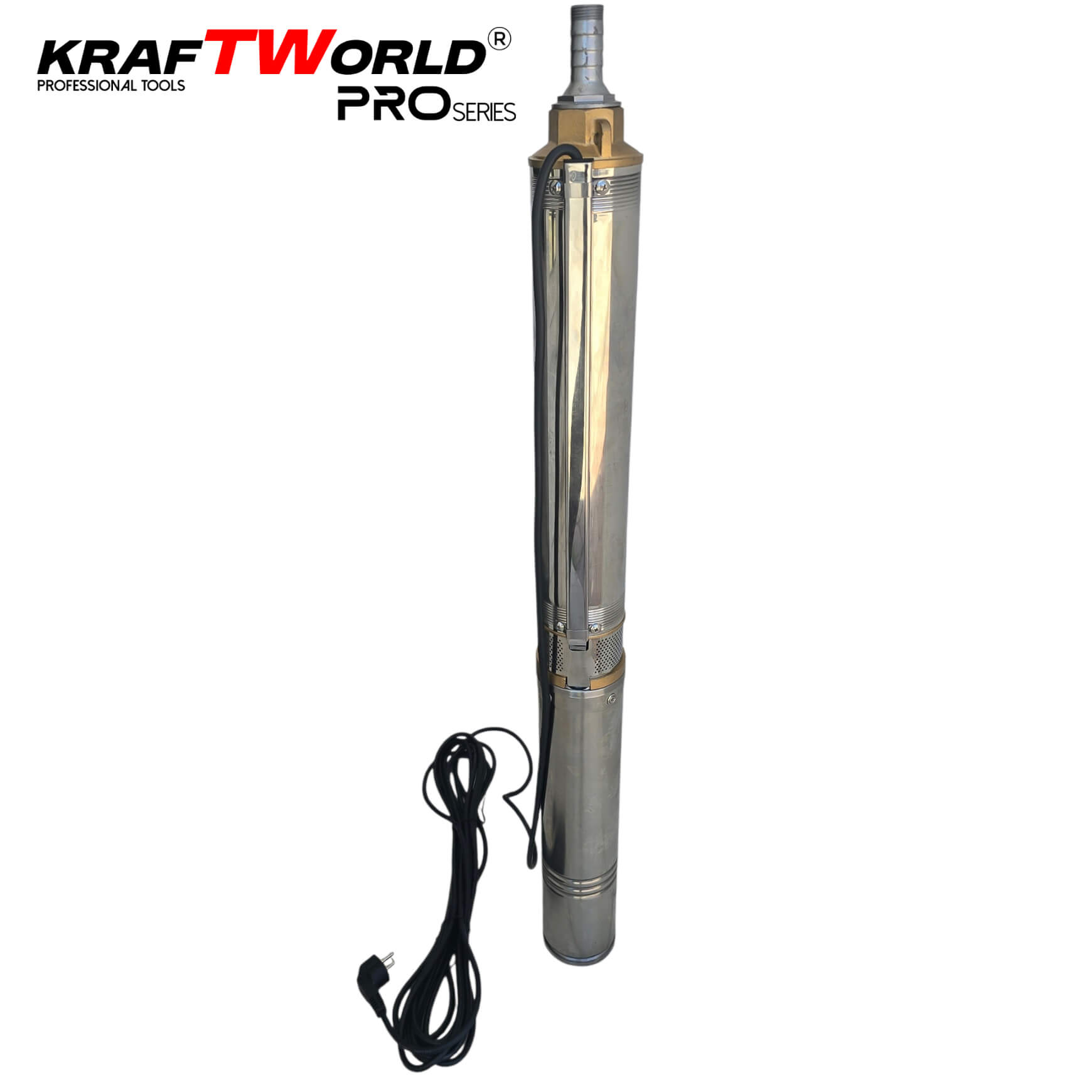 Сондажна Помпа KraftWorld PRO 1100W, 72м и 50L/min с Турбинна Система ДВОР И ГРАДИНА Сондажна Помпа KraftWorld PRO 1100W, 72м и 50L/min с Турбинна Система